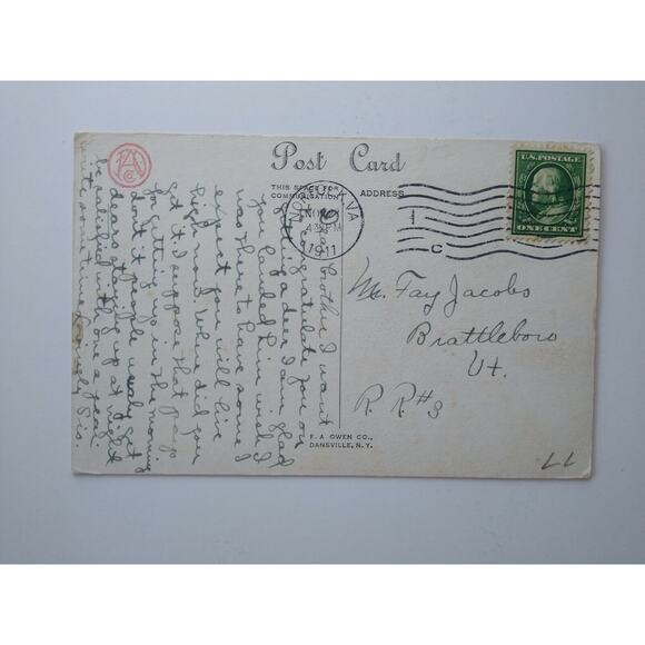 Halloween Thanksgiving Postcard Pumpkins Owen Serie 800 Original Norfolk VA 1911 - Picture 3 of 5